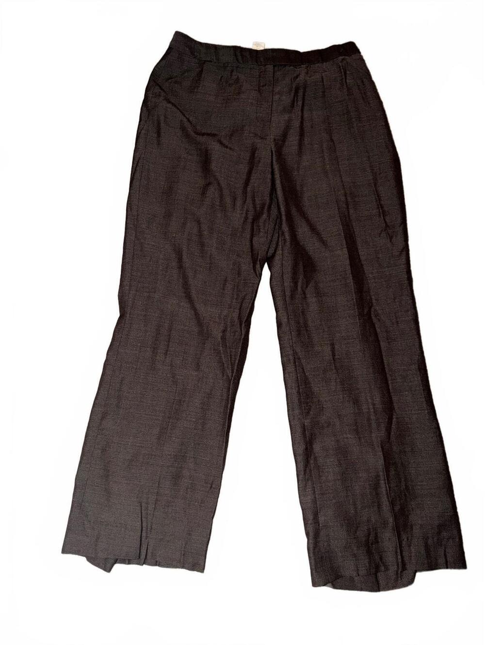 Oscar de la Renta Sz 12 Brown Wide Leg Trouser luxury